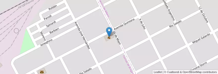 Mapa de ubicacion de Destacamento Mechita en Arjantin, Buenos Aires, Partido De Alberti, Cuartel Mechita, Mechita.