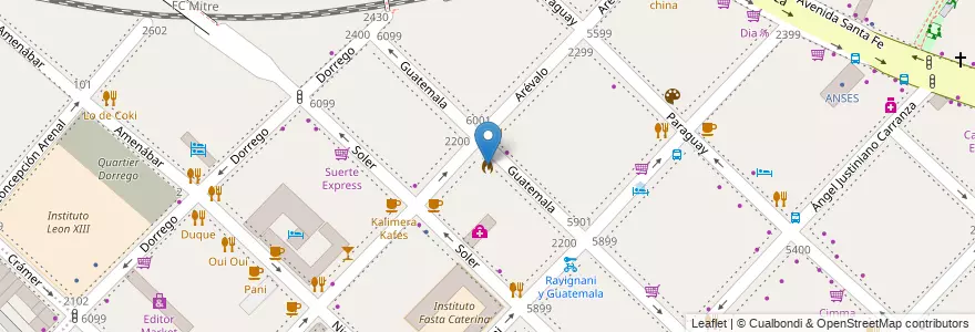 Mapa de ubicacion de Destacamento Palermo, Palermo en アルゼンチン, Ciudad Autónoma De Buenos Aires, ブエノスアイレス, Comuna 14.