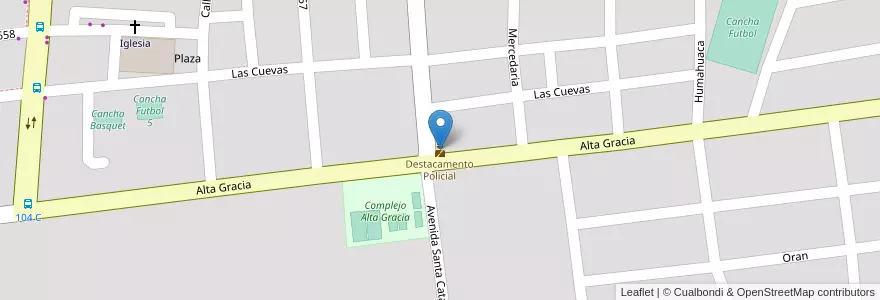 Mapa de ubicacion de Destacamento Policial en Arjantin, Corrientes, Departamento Capital, Corrientes, Corrientes.