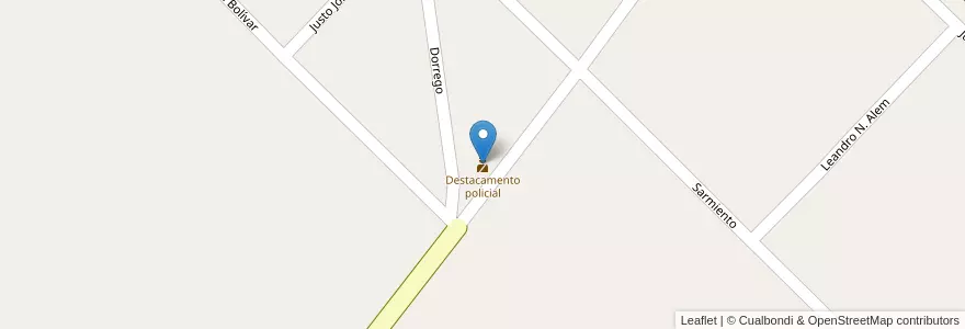 Mapa de ubicacion de Destacamento policial en Argentinië, Buenos Aires, Partido De San Pedro.