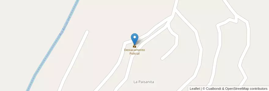 Mapa de ubicacion de Destacamento Policial en アルゼンチン, コルドバ州, Departamento Santa María, Comuna De La Paisanita.