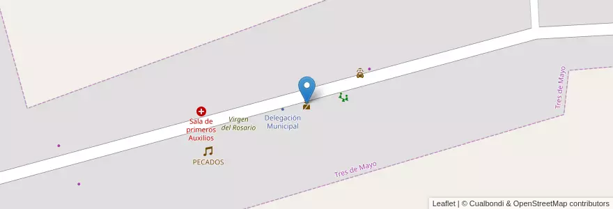 Mapa de ubicacion de Destacamento Policial 3 de Mayo en آرژانتین, شیلی, Mendoza, Distrito Tres De Mayo, Departamento Lavalle, Tres De Mayo.