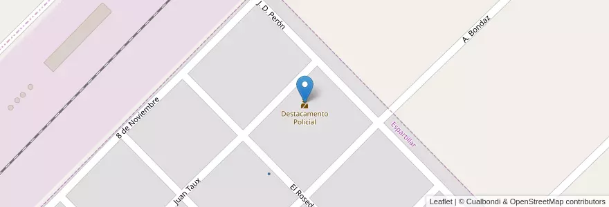 Mapa de ubicacion de Destacamento Policial en Arjantin, Buenos Aires, Partido De Saavedra, Espartillar.
