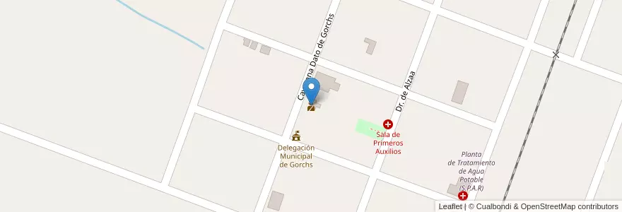 Mapa de ubicacion de Destacamento Policial de Gorchs en Arjantin, Buenos Aires, Partido De General Belgrano.