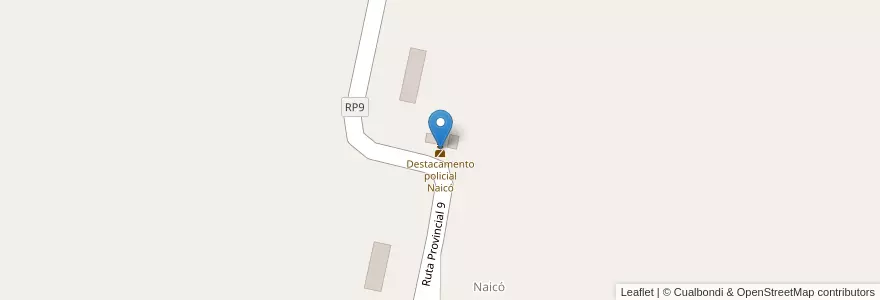 Mapa de ubicacion de Destacamento policial Naicó en Arjantin, La Pampa, Departamento Toay, Municipio De Ataliva Roca.