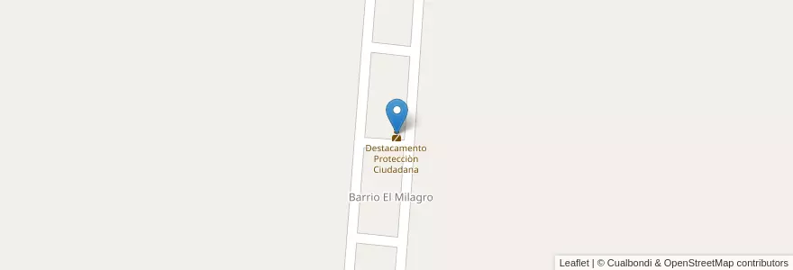 Mapa de ubicacion de Destacamento Protecciòn Ciudadana en アルゼンチン, フフイ州, Departamento El Carmen, Municipio De Monterrico.