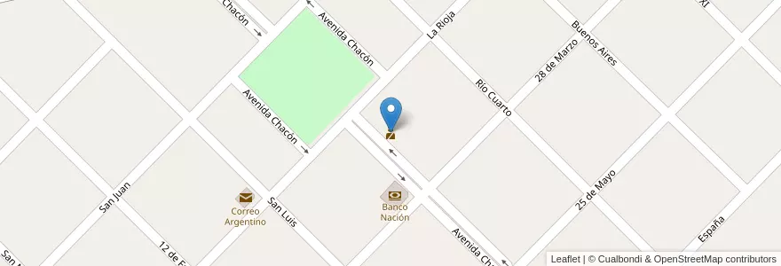 Mapa de ubicacion de Destacamento Quiroga en Argentinië, Buenos Aires, Partido De Nueve De Julio, Cuartel Quiroga.