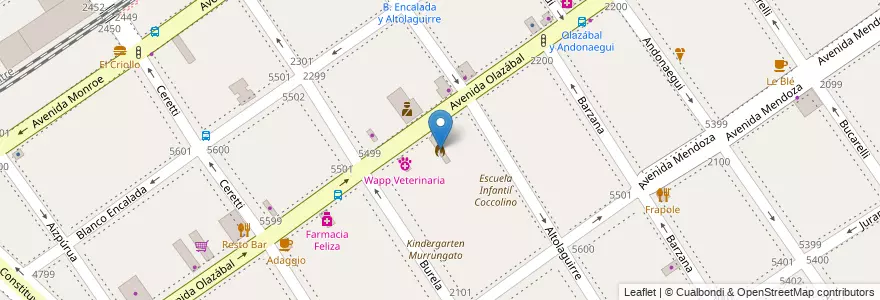 Mapa de ubicacion de Destacamento Villa Urquiza, Villa Urquiza en アルゼンチン, Ciudad Autónoma De Buenos Aires, Comuna 12, ブエノスアイレス.