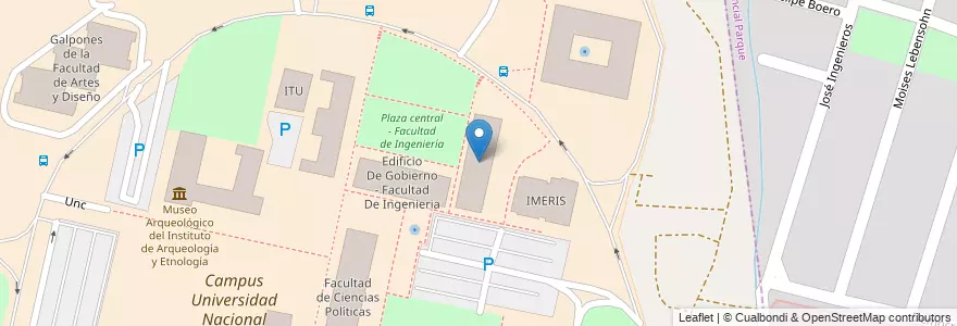 Mapa de ubicacion de DETI I - Facultad De Ingeniería en الأرجنتين, تشيلي, Mendoza, Departamento Capital, Ciudad De Mendoza.