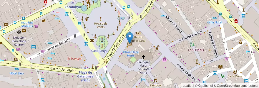 Mapa de ubicacion de Deutsche Bank en 西班牙, Catalunya, Barcelona, Barcelonès, Barcelona.