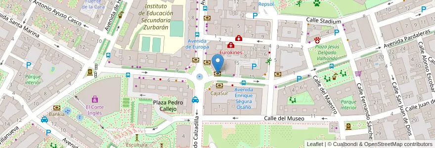 Mapa de ubicacion de Deutsche Bank en Espanha, Estremadura, Badajoz, Tierra De Badajoz, Badajoz.