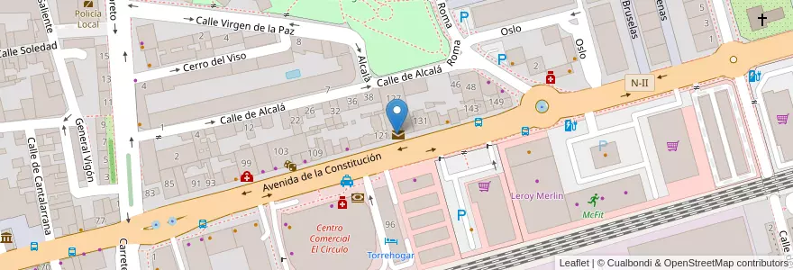 Mapa de ubicacion de Deutsche Bank en Spagna, Comunidad De Madrid, Comunidad De Madrid, Área Metropolitana De Madrid Y Corredor Del Henares, Torrejón De Ardoz.