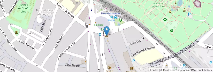 Mapa de ubicacion de Deutsche Bank en Испания, Андалусия, Севилья, Dos Hermanas.