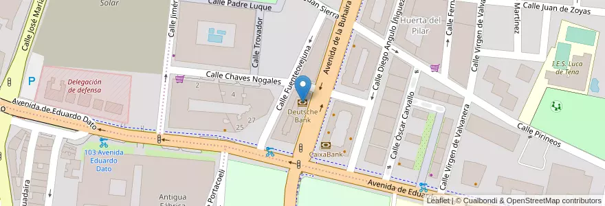 Mapa de ubicacion de Deutsche Bank en Spagna, Andalucía, Sevilla, Siviglia.