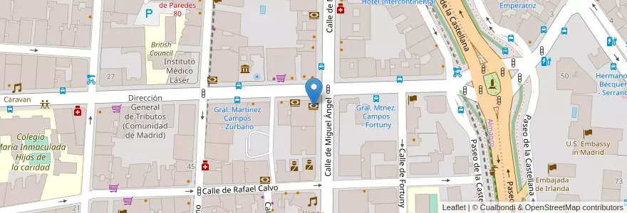 Mapa de ubicacion de Deutsche Bank en Spain, Community Of Madrid, Community Of Madrid, Área Metropolitana De Madrid Y Corredor Del Henares, Madrid.