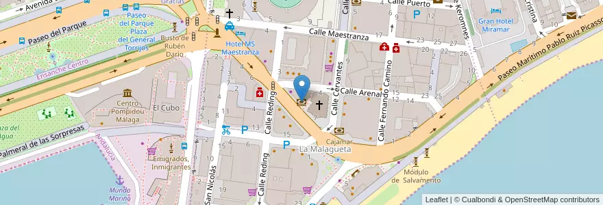 Mapa de ubicacion de Deutsche Bank en Испания, Андалусия, Málaga, Málaga-Costa Del Sol, Малага.