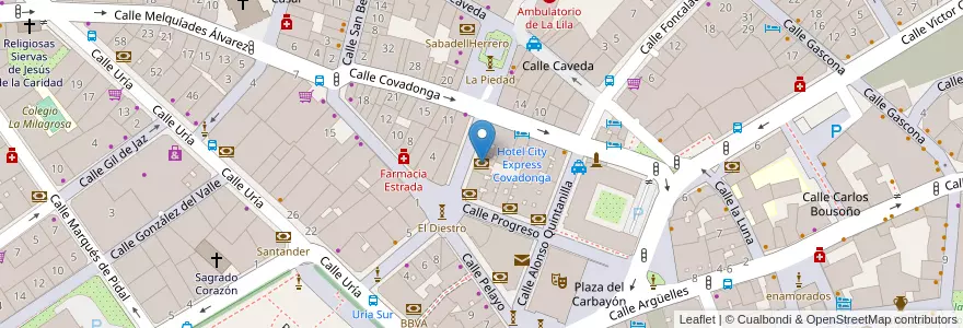 Mapa de ubicacion de Deutsche Bank en Испания, Астурия, Астурия, Овьедо.