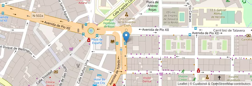 Mapa de ubicacion de Deutsche Bank en Espanha, Castela-Mancha, Toledo, Talavera, Talavera De La Reina.