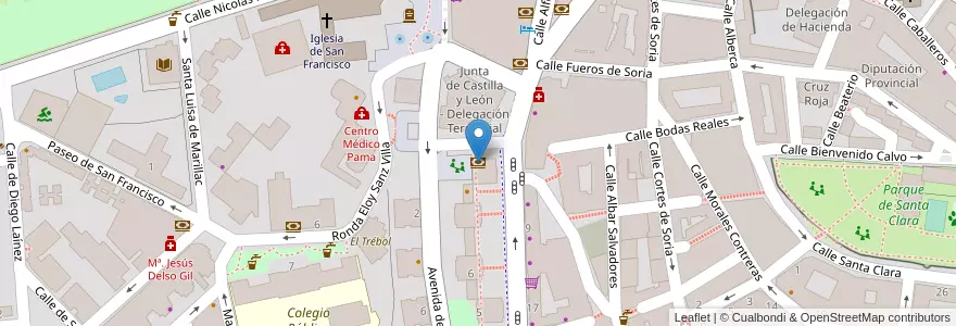 Mapa de ubicacion de Deutsche Bank en Spain, Castile And León, Soria, Soria, Comarca De Soria.