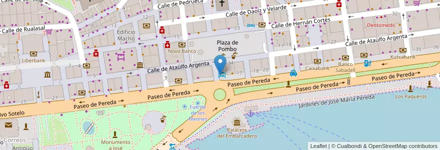 Mapa de ubicacion de Deutsche Bank en Испания, Кантабрия, Кантабрия, Santander, Santander.