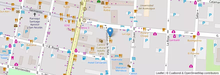 Mapa de ubicacion de Devas en Argentina, Cile, Mendoza, Departamento Capital, Ciudad De Mendoza, Sección 3ª Parque O'Higgins.