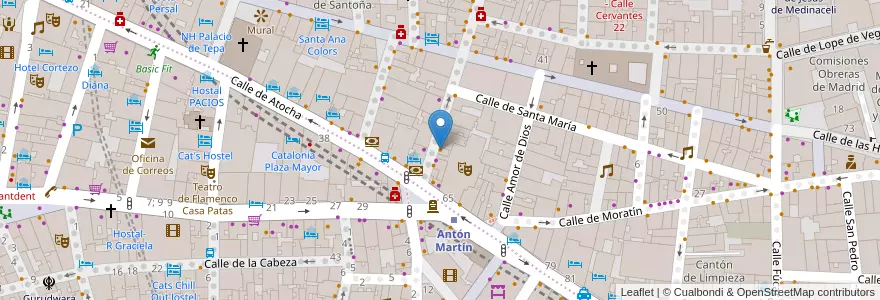 Mapa de ubicacion de DF Bar en إسبانيا, منطقة مدريد, منطقة مدريد, Área Metropolitana De Madrid Y Corredor Del Henares, مدريد.