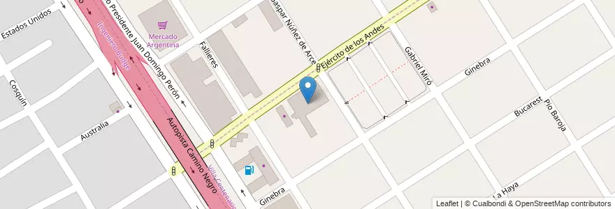 Mapa de ubicacion de D.G.C. y E.D. Escuela Secundaria Basica N* 333 en Arjantin, Buenos Aires, Partido De Lomas De Zamora, Villa Centenario.