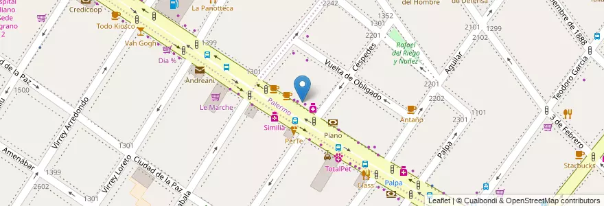 Mapa de ubicacion de DHL, Palermo en آرژانتین, Ciudad Autónoma De Buenos Aires, Buenos Aires, Comuna 14.