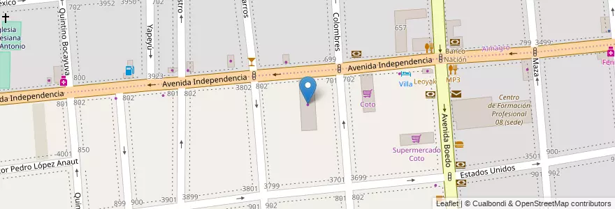 Mapa de ubicacion de Di Stabile, Boedo en アルゼンチン, Ciudad Autónoma De Buenos Aires, Comuna 5, ブエノスアイレス.