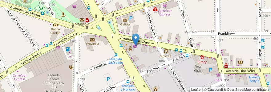 Mapa de ubicacion de Dia Market, Caballito en الأرجنتين, Ciudad Autónoma De Buenos Aires, Buenos Aires, Comuna 6.
