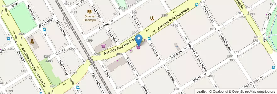 Mapa de ubicacion de Día % Market, Saavedra en 아르헨티나, Ciudad Autónoma De Buenos Aires, Comuna 12, 부에노스아이레스.