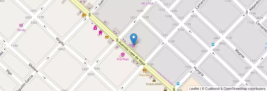 Mapa de ubicacion de Dia% Market, Velez Sarsfield en Arjantin, Ciudad Autónoma De Buenos Aires, Buenos Aires, Comuna 10.