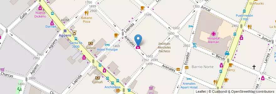 Mapa de ubicacion de Diagnostico Doctor Rossi, Recoleta en Argentina, Autonomous City Of Buenos Aires, Comuna 2, Autonomous City Of Buenos Aires.