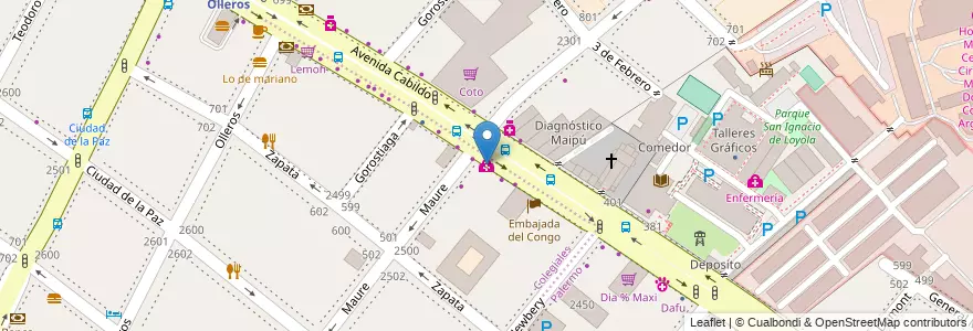 Mapa de ubicacion de Diagnóstico Médico, Colegiales en Argentinië, Ciudad Autónoma De Buenos Aires, Buenos Aires, Comuna 14.