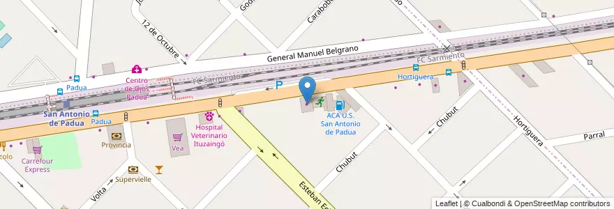 Mapa de ubicacion de Diamomd System en 阿根廷, 布宜诺斯艾利斯省, Partido De Merlo, San Antonio De Padua.
