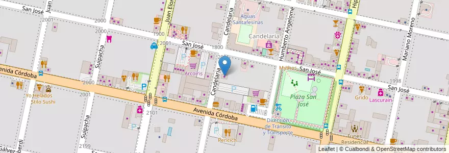 Mapa de ubicacion de Diamonds en アルゼンチン, サンタフェ州, Departamento Rosario, Municipio De Funes, Funes.