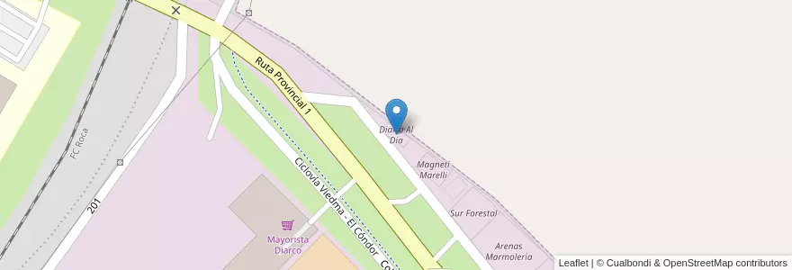 Mapa de ubicacion de Diario Al Día en الأرجنتين, ريو نيغرو, Departamento Adolfo Alsina, Viedma, Viedma.