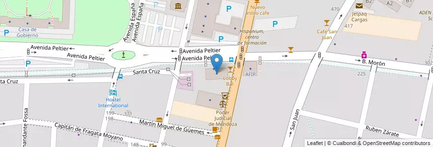 Mapa de ubicacion de Diario UNO - Oficinas en Argentine, Chili, Mendoza, Departamento Capital, Sección 2ª Barrio Cívico, Ciudad De Mendoza.