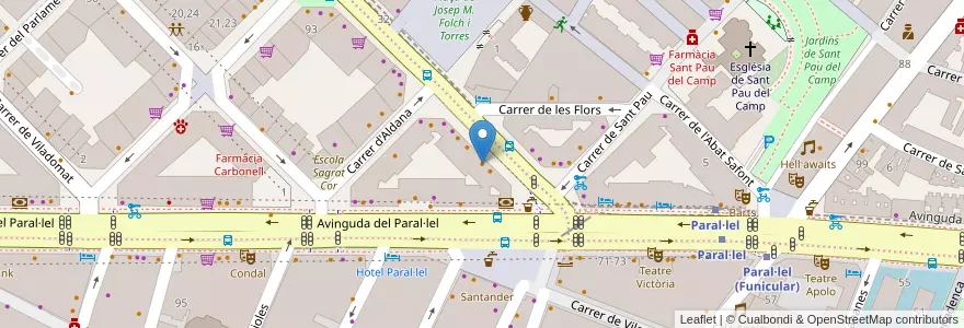 Mapa de ubicacion de Días De Norte en 西班牙, Catalunya, Barcelona, Barcelonès, Barcelona.