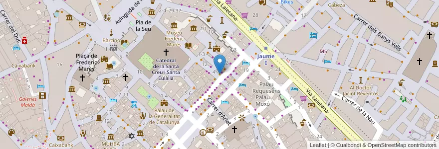 Mapa de ubicacion de Dibar Cafe en İspanya, Catalunya, Barcelona, Barcelonès, Barcelona.