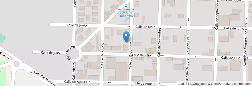 Mapa de ubicacion de Diciembre Garden en スペイン, マドリード州, Comunidad De Madrid, Área Metropolitana De Madrid Y Corredor Del Henares, Madrid.