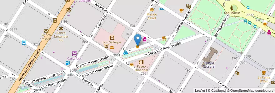 Mapa de ubicacion de Dickens Pub en Argentina, Provincia Di Buenos Aires, Partido De General Pueyrredón, Mar Del Plata.