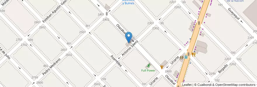 Mapa de ubicacion de Dickens School en アルゼンチン, ブエノスアイレス州, Partido De San Isidro, Boulogne Sur Mer.