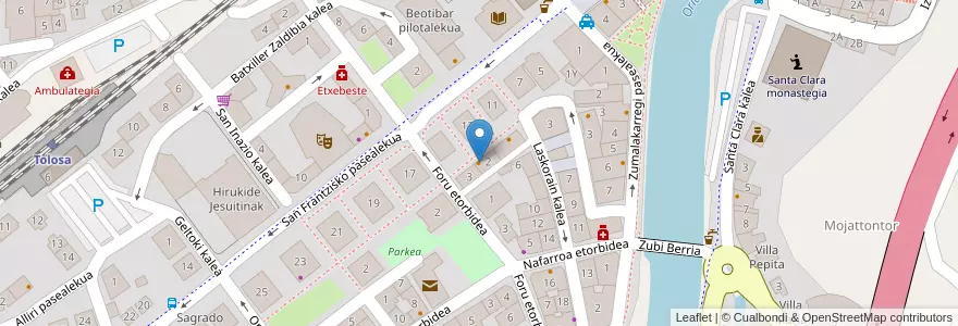 Mapa de ubicacion de Dickens en España, Euskadi, Gipuzkoa, Tolosaldea, Tolosa.