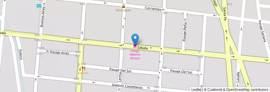Mapa de ubicacion de Diego Alberto Arroyo en Argentina, Salta, Capital, Municipio De Salta, Salta.