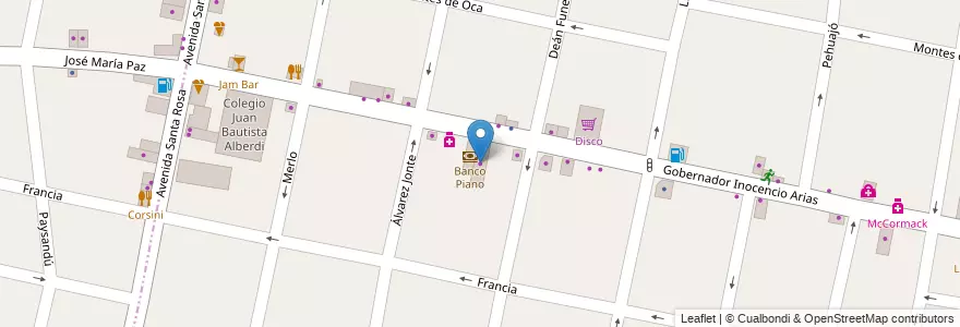 Mapa de ubicacion de Diesel Bauer en Arjantin, Buenos Aires, Partido De Morón, Castelar.