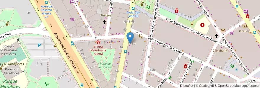 Mapa de ubicacion de Díez Villarroel, María Luisa en إسبانيا, أرغون, سرقسطة, Zaragoza, سرقسطة.