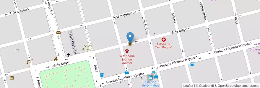 Mapa de ubicacion de Digitalizart en 아르헨티나, Santa Fe, Departamento Castellanos, Municipio De Sunchales.