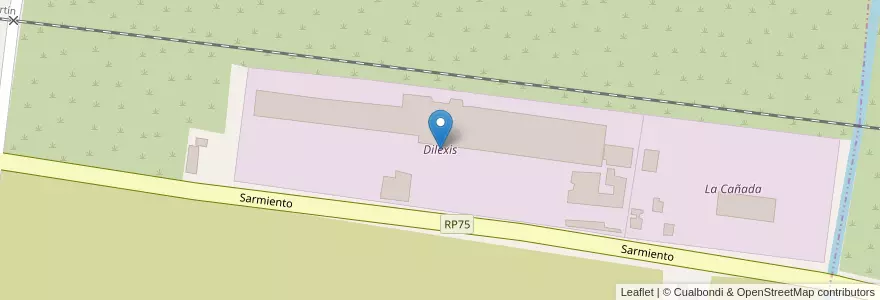 Mapa de ubicacion de Dilexis en アルゼンチン, サンフアン州, チリ, Albardón, Angaco.