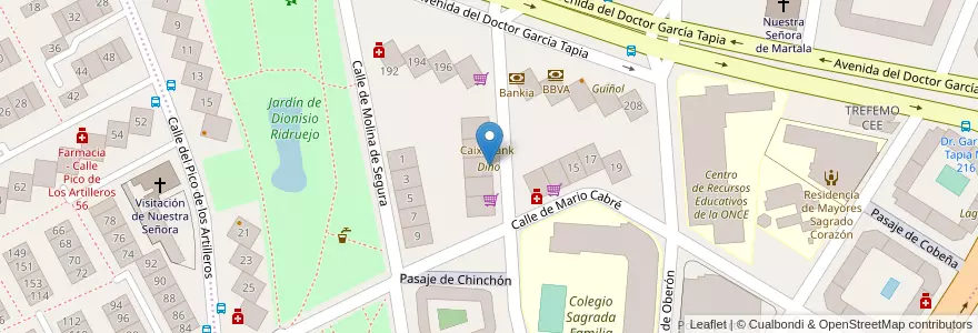 Mapa de ubicacion de Dino en Espanha, Comunidade De Madrid, Comunidade De Madrid, Área Metropolitana De Madrid Y Corredor Del Henares, Madrid.